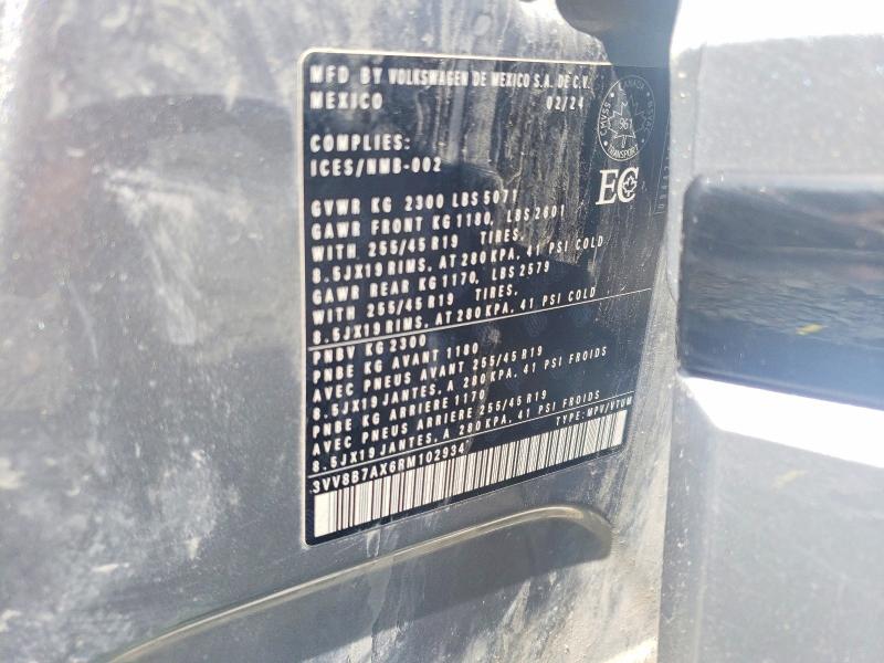 Aukcja sprzedaży 2024 Volkswagen Tiguan, vin: 3VV8B7AX6RM102934, numer aukcji: 64921316