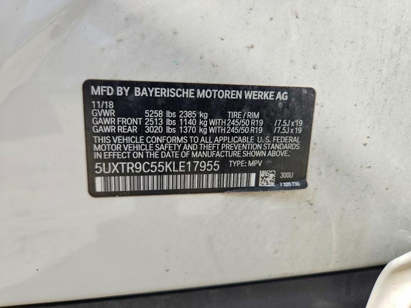 Продаж на аукціоні авто 2019 Bmw X3, vin: 5UXTR9C55KLE17955, номер лоту: 66401646
