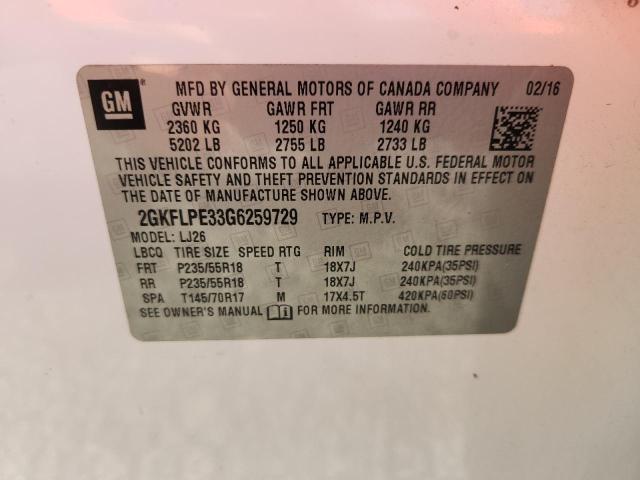 66294806 :رقم المزاد ، 2GKFLPE33G6259729 vin ، 2016 Gmc Terrain مزاد بيع