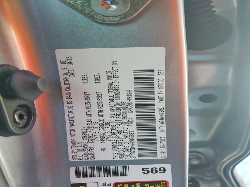 65741046 :رقم المزاد ، 3TMBZ5DN4HM006863 vin ، 2017 Toyota Tacoma مزاد بيع