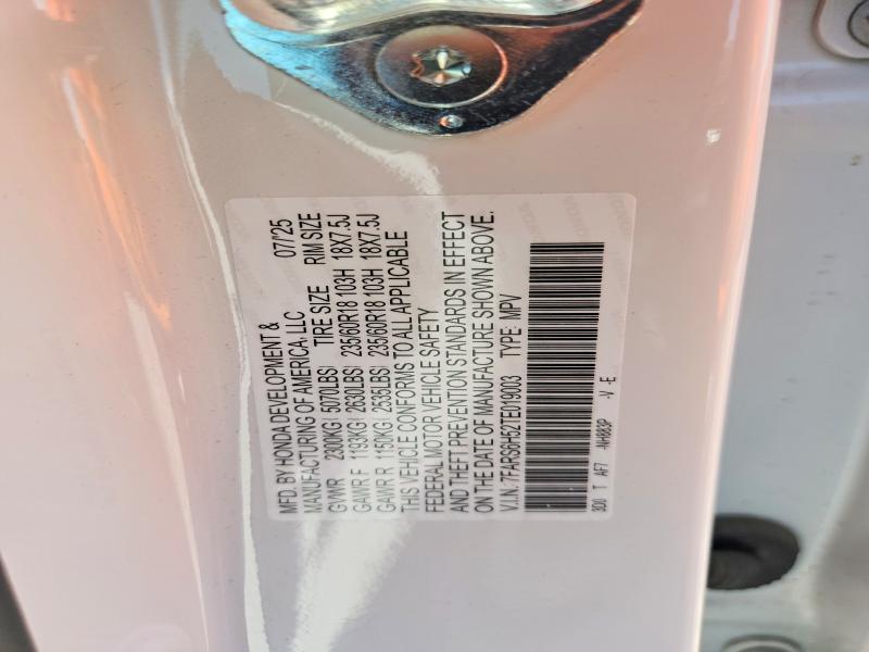 2026 Honda Cr-v მანქანა იყიდება აუქციონზე, vin: 7FARS6H52TE019003, აუქციონის ნომერი: 64299606