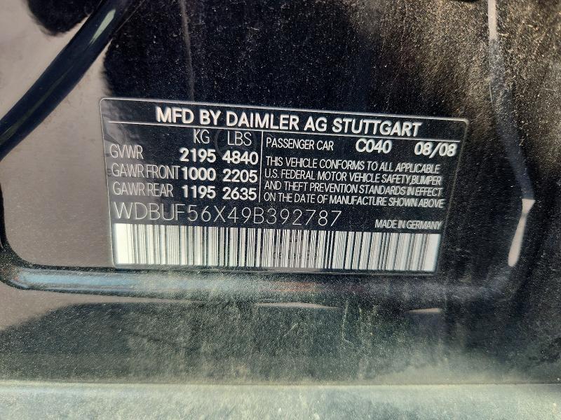 Aukcja sprzedaży 2009 Mercedes-benz E, vin: WDBUF56X49B392787, numer aukcji: 66585756