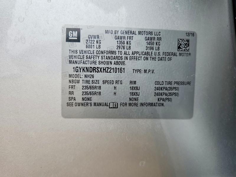 Продаж на аукціоні авто 2017 Cadillac Xt5, vin: 1GYKNDRSXHZ210161, номер лоту: 65515306