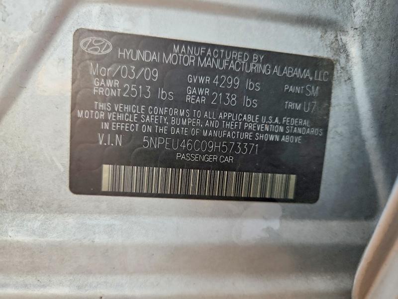 Aukcja sprzedaży 2009 Hyundai Sonata, vin: 5NPEU46C09H573371, numer aukcji: 64783086