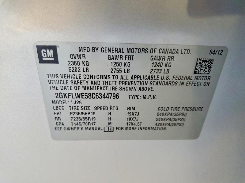 Продажа на аукционе авто 2012 Gmc Terrain, vin: 2GKFLWE58C6344796, номер лота: 61623686