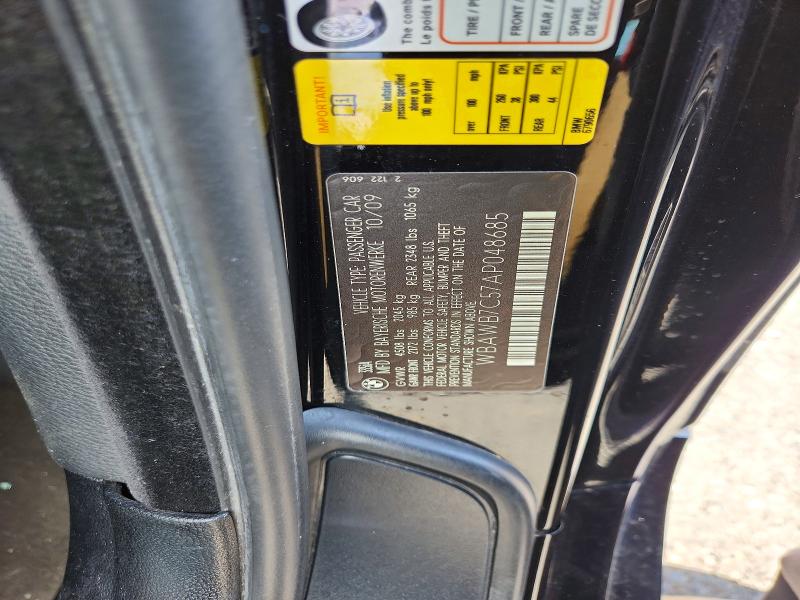 65755566 :رقم المزاد ، WBAWB7C57AP048685 vin ، 2010 Bmw 335 مزاد بيع