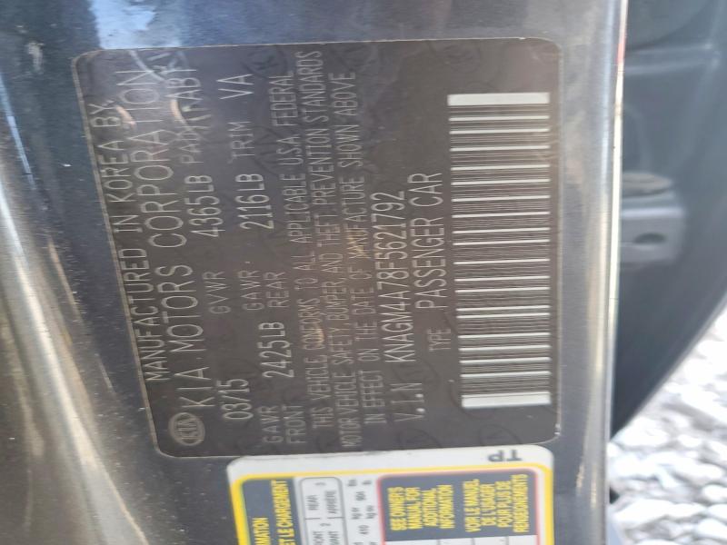 Aukcja sprzedaży 2015 Kia Optima, vin: KNAGM4A78F5621792, numer aukcji: 65912026