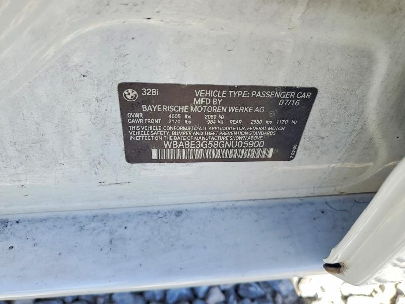 Aukcja sprzedaży 2016 Bmw 328, vin: WBA8E3G58GNU05900, numer aukcji: 64379826