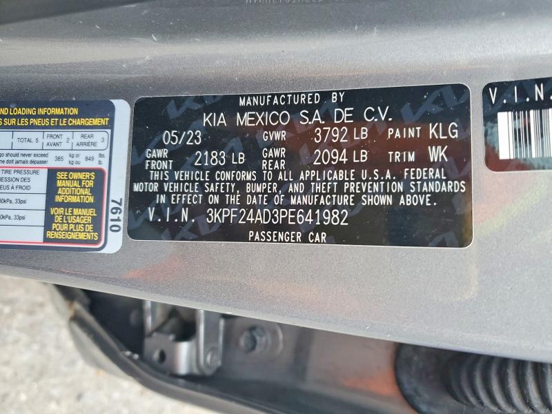65868646 :رقم المزاد ، 3KPF24AD3PE641982 vin ، 2023 Kia Forte مزاد بيع