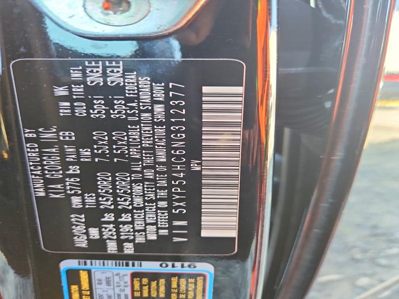 Aukcja sprzedaży 2022 Kia Telluride, vin: 5XYP54HC6NG312377, numer aukcji: 65734436