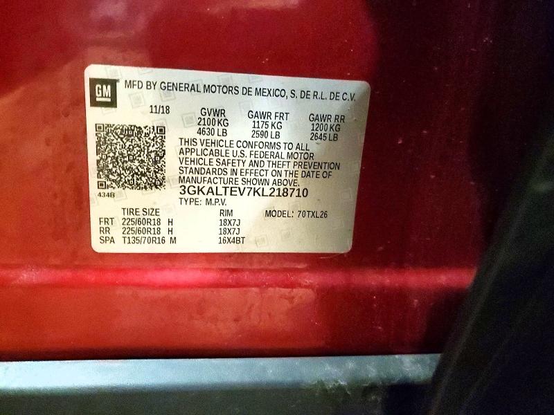 Aukcja sprzedaży 2019 Gmc Terrain, vin: 3GKALTEV7KL218710, numer aukcji: 64574886
