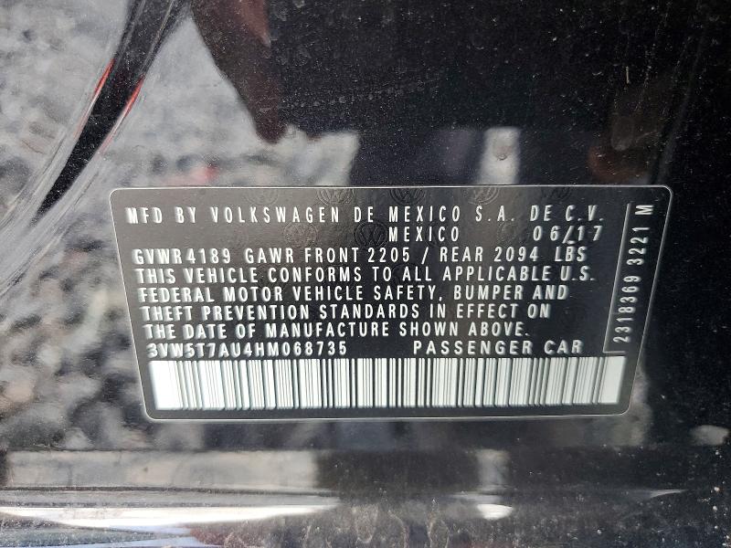 Aukcja sprzedaży 2017 Volkswagen Gti, vin: 3VW5T7AU4HM068735, numer aukcji: 65011526