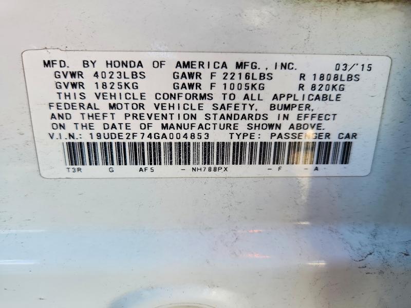 Aukcja sprzedaży 2016 Acura Ilx, vin: 19UDE2F74GA004853, numer aukcji: 63604666