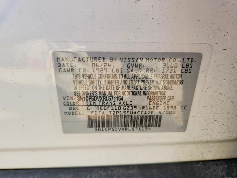 2024 Nissan Kicks მანქანა იყიდება აუქციონზე, vin: 3N1CP5DVXRL571154, აუქციონის ნომერი: 64043426