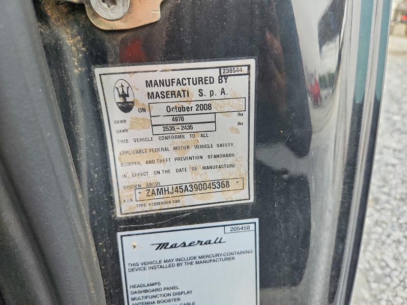Aukcja sprzedaży 2009 Maserati Granturismo, vin: ZAMHJ45A390045368, numer aukcji: 63885916