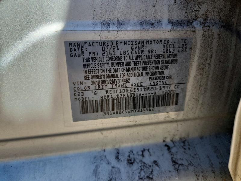 Aukcja sprzedaży 2021 Nissan Sentra, vin: 3N1AB8CV2MY314462, numer aukcji: 67040716