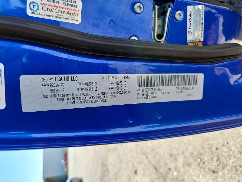 65574846 :رقم المزاد ، 2C3CDXBG0JH319257 vin ، 2018 Dodge Charger مزاد بيع
