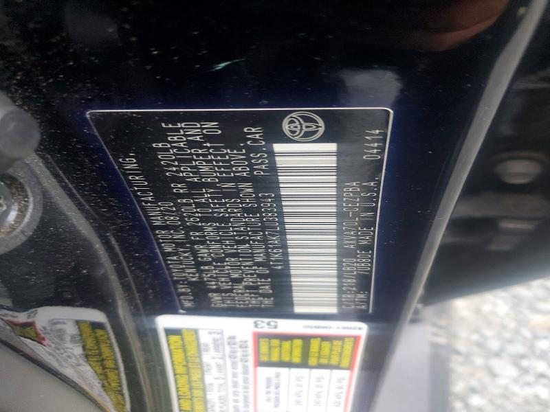 65704426 :رقم المزاد ، 4T1K61AK7LU383943 vin ، 2020 Toyota Camry مزاد بيع