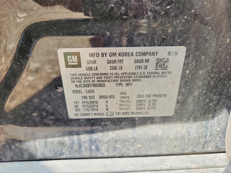Продажа на аукционе авто 2015 Buick Encore, vin: KL4CJBSB7FB050633, номер лота: 66771026