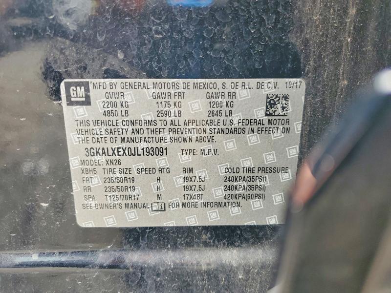 65313376 :رقم المزاد ، 3GKALXEX0JL193091 vin ، 2018 Gmc Terrain مزاد بيع