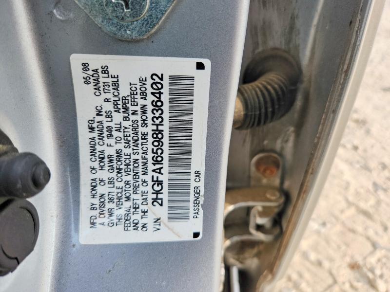 Aukcja sprzedaży 2008 Honda Civic, vin: 2HGFA16598H336402, numer aukcji: 64752686