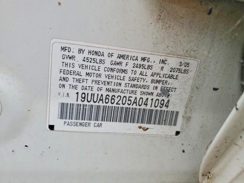 66101016 :رقم المزاد ، 19UUA66205A041094 vin ، 2005 Acura Tl مزاد بيع