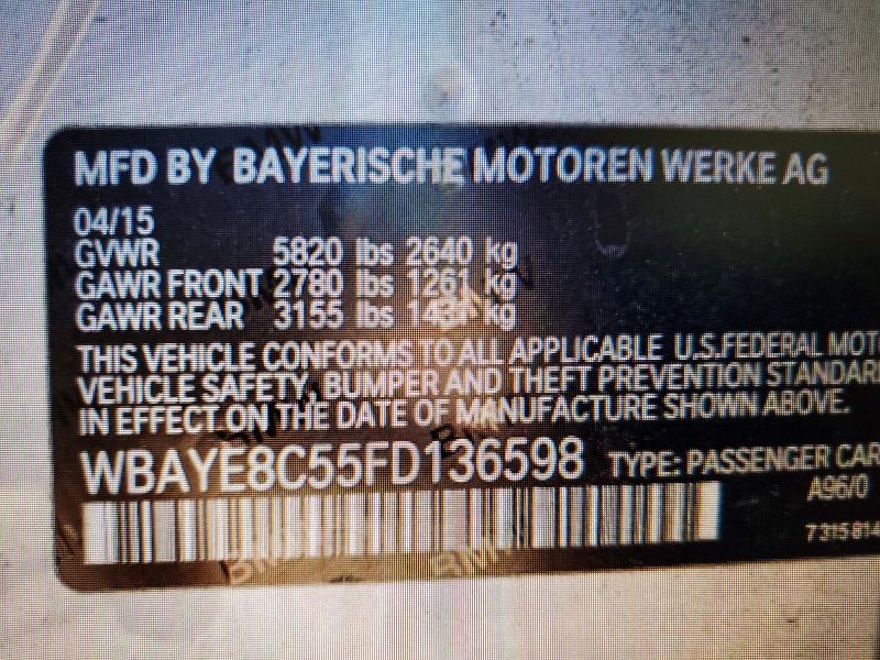 63345686 :رقم المزاد ، WBAYE8C55FD136598 vin ، 2015 Bmw Alpina B7 مزاد بيع