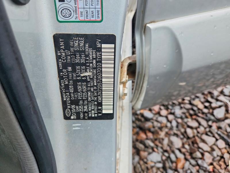 64704156 :رقم المزاد ، KM8JN72D57U607010 vin ، 2007 Hyundai Tucson مزاد بيع