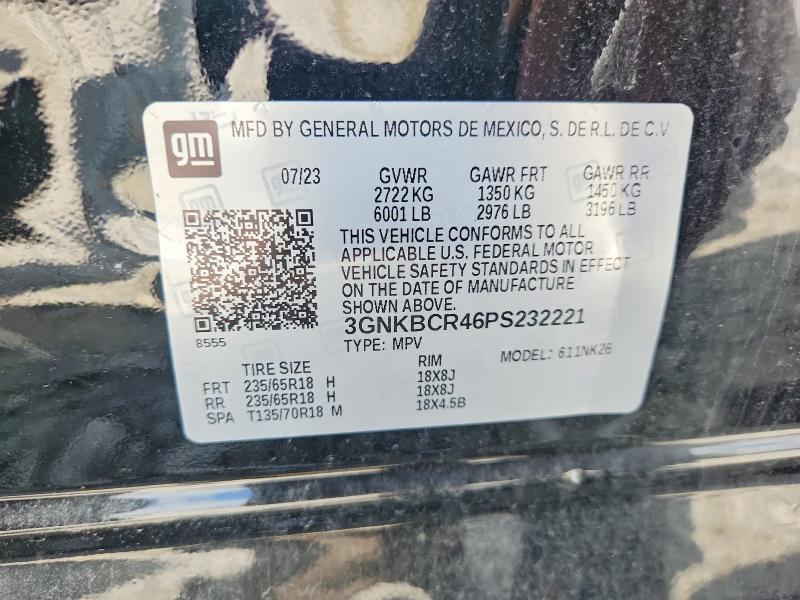 2023 Chevrolet Blazer მანქანა იყიდება აუქციონზე, vin: 3GNKBCR46PS232221, აუქციონის ნომერი: 64379896