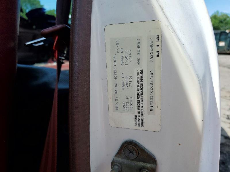 1984 Mazda Rx7 მანქანა იყიდება აუქციონზე, vin: JM1FB3310E0837784, აუქციონის ნომერი: 63559456