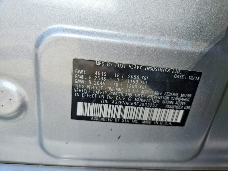 Aukcja sprzedaży 2015 Subaru Legacy, vin: 4S3BNAC69F3032257, numer aukcji: 65114686