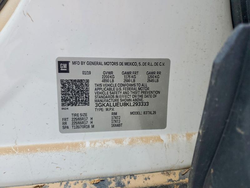 2019 Gmc Terrain მანქანა იყიდება აუქციონზე, vin: 3GKALUEU8KL293333, აუქციონის ნომერი: 65527056