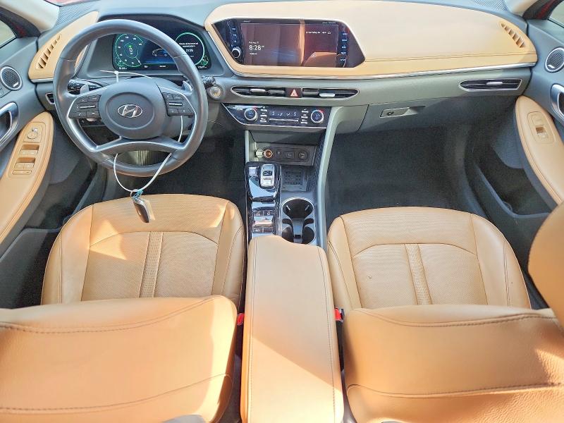2021 Hyundai Sonata Hybrid მანქანა იყიდება აუქციონზე, vin: KMHL54JJ6MA027843, აუქციონის ნომერი: 66620876