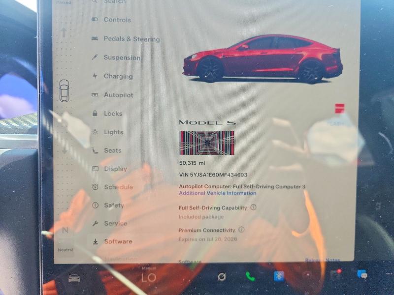 Продаж на аукціоні авто 2021 Tesla Model S, vin: 5YJSA1E60MF434693, номер лоту: 58201666