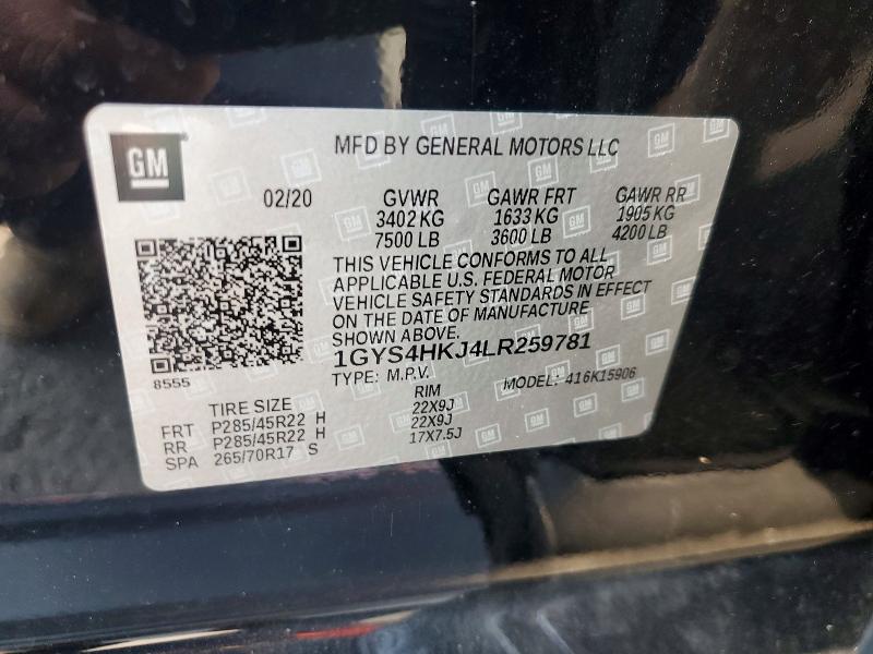Aukcja sprzedaży 2020 Cadillac Escalade, vin: 1GYS4HKJ4LR259781, numer aukcji: 65486726