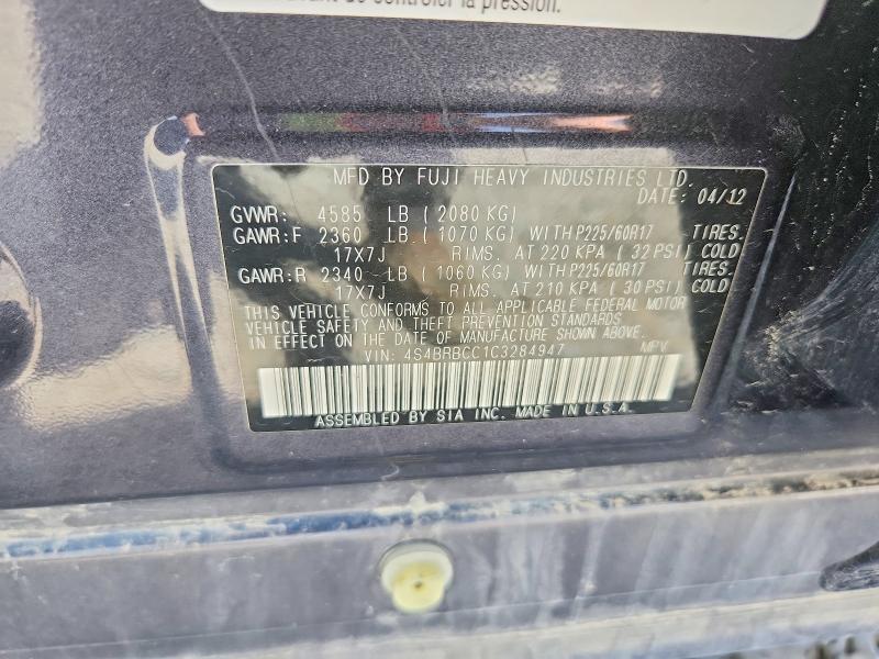 Aukcja sprzedaży 2012 Subaru Outback, vin: 4S4BRBCC1C3284947, numer aukcji: 64933506