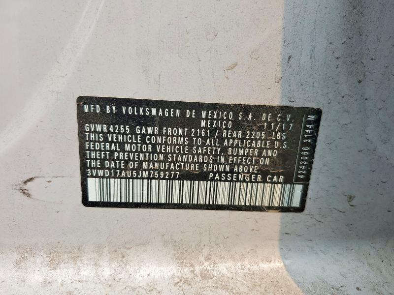 Продаж на аукціоні авто 2018 Volkswagen Golf Sportwagen, vin: 3VWD17AU5JM759277, номер лоту: 63235366