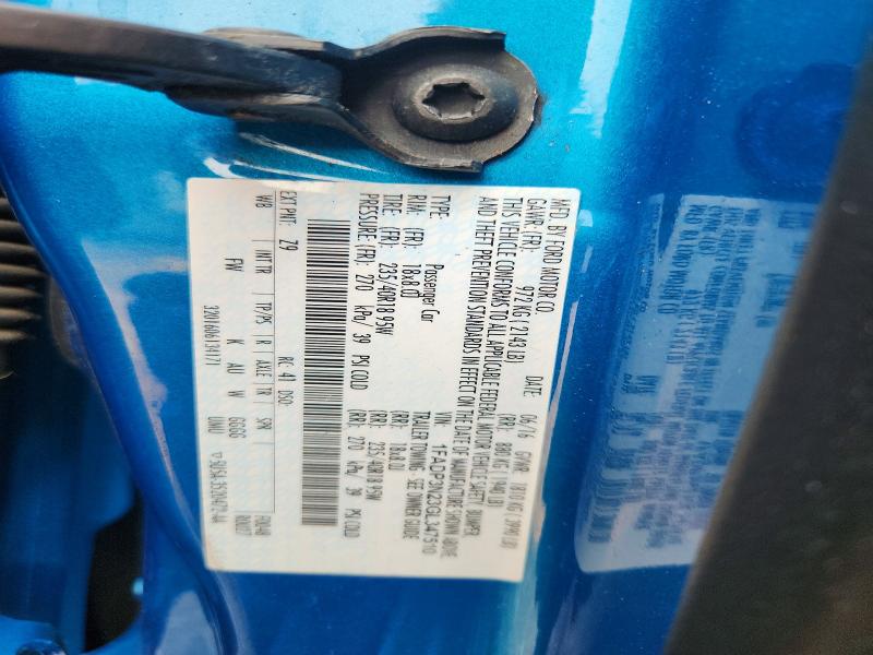 Продажа на аукционе авто 2016 Ford Focus, vin: 1FADP3N23GL347510, номер лота: 64432186