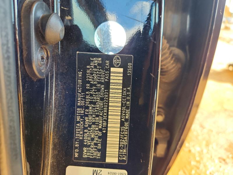 Продаж на аукціоні авто 2011 Toyota Camry, vin: 4T1BF3EK8BU222831, номер лоту: 66358406