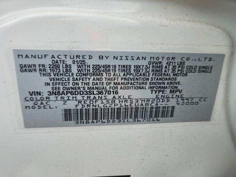 Продаж на аукціоні авто 2025 Nissan Kicks, vin: 3N8AP6DD3SL367016, номер лоту: 67374886