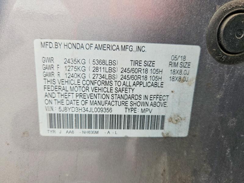 Продажа на аукционе авто 2018 Acura Mdx, vin: 5J8YD3H34JL009356, номер лота: 66309176