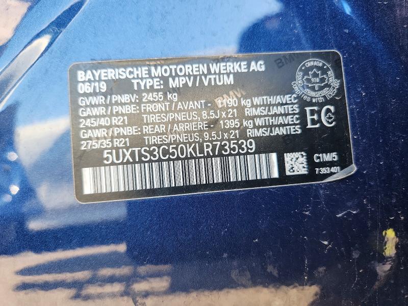 Aukcja sprzedaży 2019 Bmw X3, vin: 5UXTS3C50KLR73539, numer aukcji: 66036566