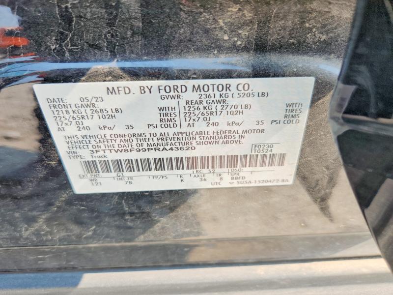 2023 Ford Maverick მანქანა იყიდება აუქციონზე, vin: 3FTTW8F99PRA43620, აუქციონის ნომერი: 65954556