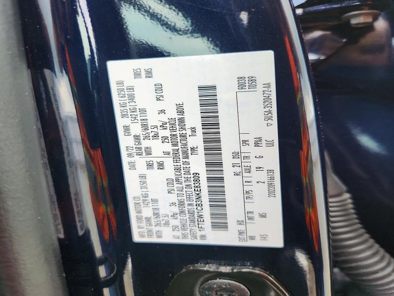 Продаж на аукціоні авто 2022 Ford F150, vin: 1FTEW1CB3NKE83809, номер лоту: 66915766