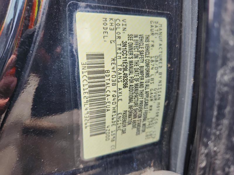 Aukcja sprzedaży 2009 Nissan Versa, vin: 3N1CC11E29L493266, numer aukcji: 63829736