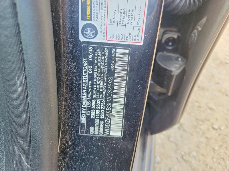 Продаж на аукціоні авто 2017 Mercedes-benz E, vin: WDDZF4KB3HA032898, номер лоту: 65007606