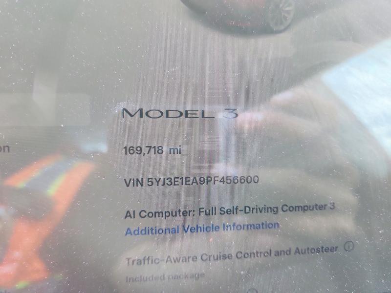 65299226 :رقم المزاد ، 5YJ3E1EA9PF456600 vin ، 2023 Tesla Model 3 مزاد بيع