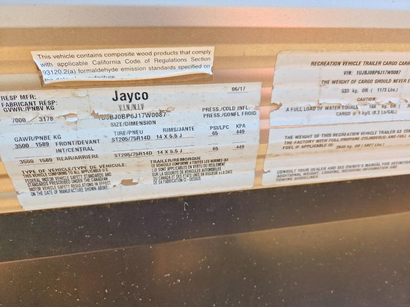 Продажа на аукционе авто 2018 Jayco Jay Flight, vin: 1UJBJ0BP6J17W0087, номер лота: 65385176