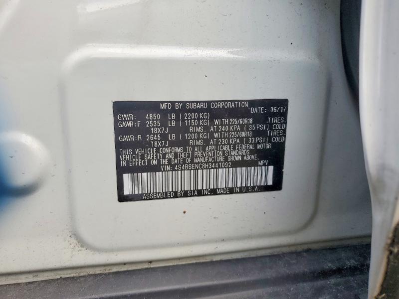 Aukcja sprzedaży 2017 Subaru Outback, vin: 4S4BSENC8H3441092, numer aukcji: 63574426