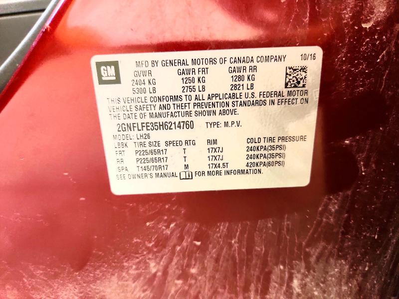 2017 Chevrolet Equinox მანქანა იყიდება აუქციონზე, vin: 2GNFLFE35H6214760, აუქციონის ნომერი: 62164206